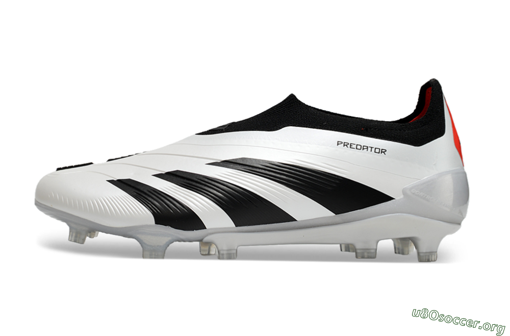 Adidas Predator Accuracy+ FG Football Boots - White/Black/Red 3