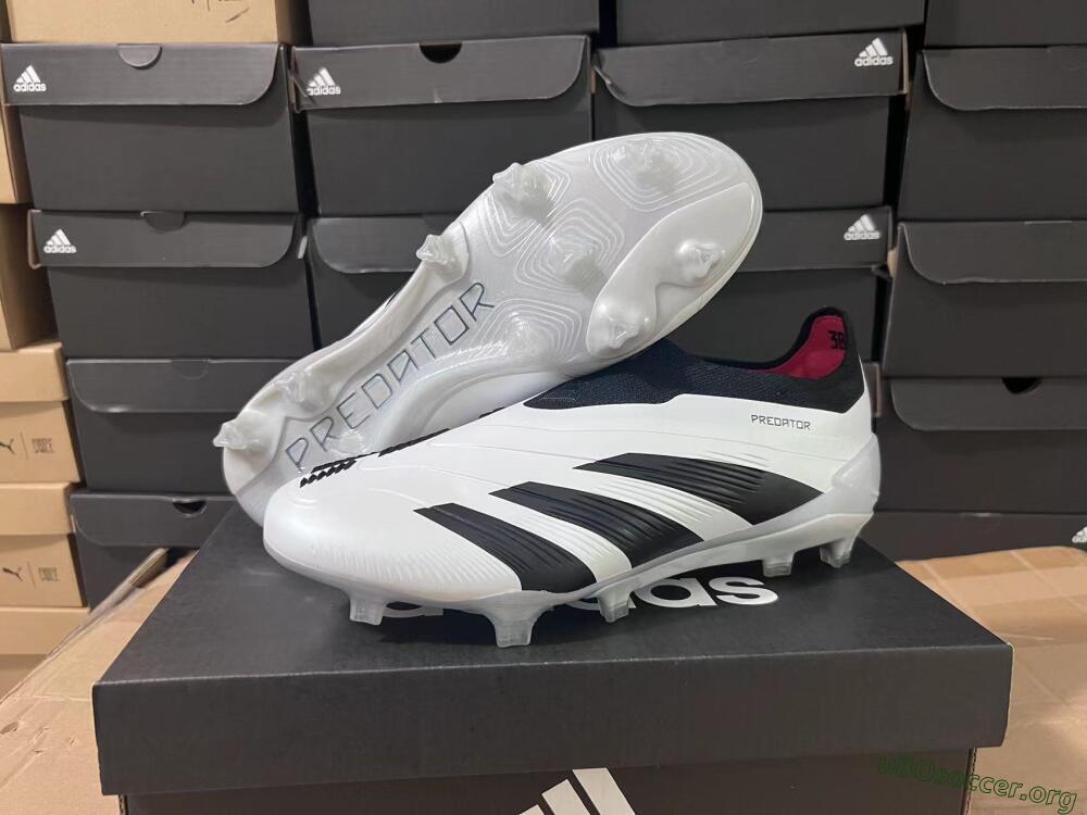 Adidas Predator Accuracy+ FG Football Boots - White/Black/Red 8