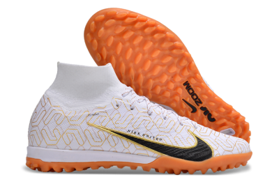 Nike Air Zoom Mercurial Superfly 9 Elite TF Football Shoes - White/Black/Gold