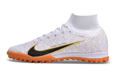 Nike Air Zoom Mercurial Superfly 9 Elite TF Football Shoes - White/Black/Gold