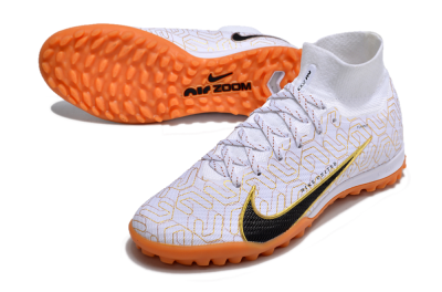 Nike Air Zoom Mercurial Superfly 9 Elite TF Football Shoes - White/Black/Gold