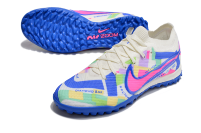 Nike Air Zoom Mercurial Vapor 15 Elite TF Football Shoes - White/Rainbow