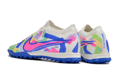 Nike Air Zoom Mercurial Vapor 15 Elite TF Football Shoes - White/Rainbow