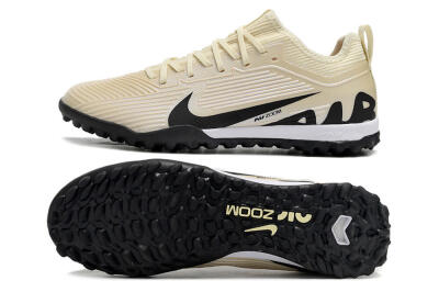 Nike Air Zoom Mercurial Vapor 15 Elite TF Football Shoes - Beige/Black/White