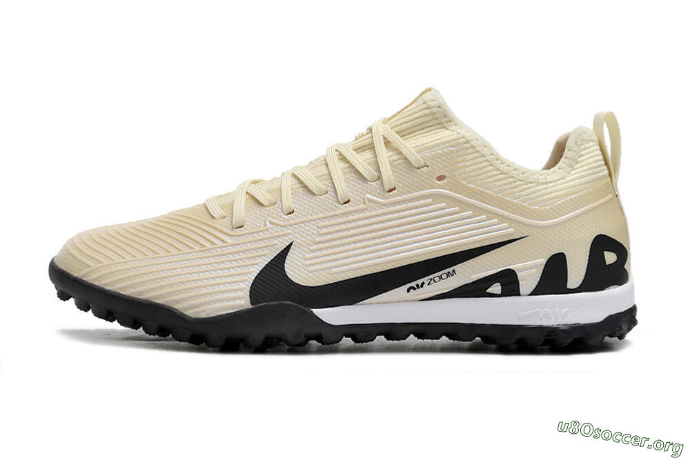 Nike Air Zoom Mercurial Vapor 15 Elite TF Football Shoes - Beige/Black/White 3