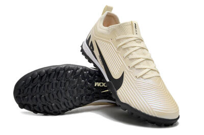 Nike Air Zoom Mercurial Vapor 15 Elite TF Football Shoes - Beige/Black/White