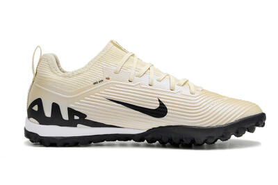 Nike Air Zoom Mercurial Vapor 15 Elite TF Football Shoes - Beige/Black/White