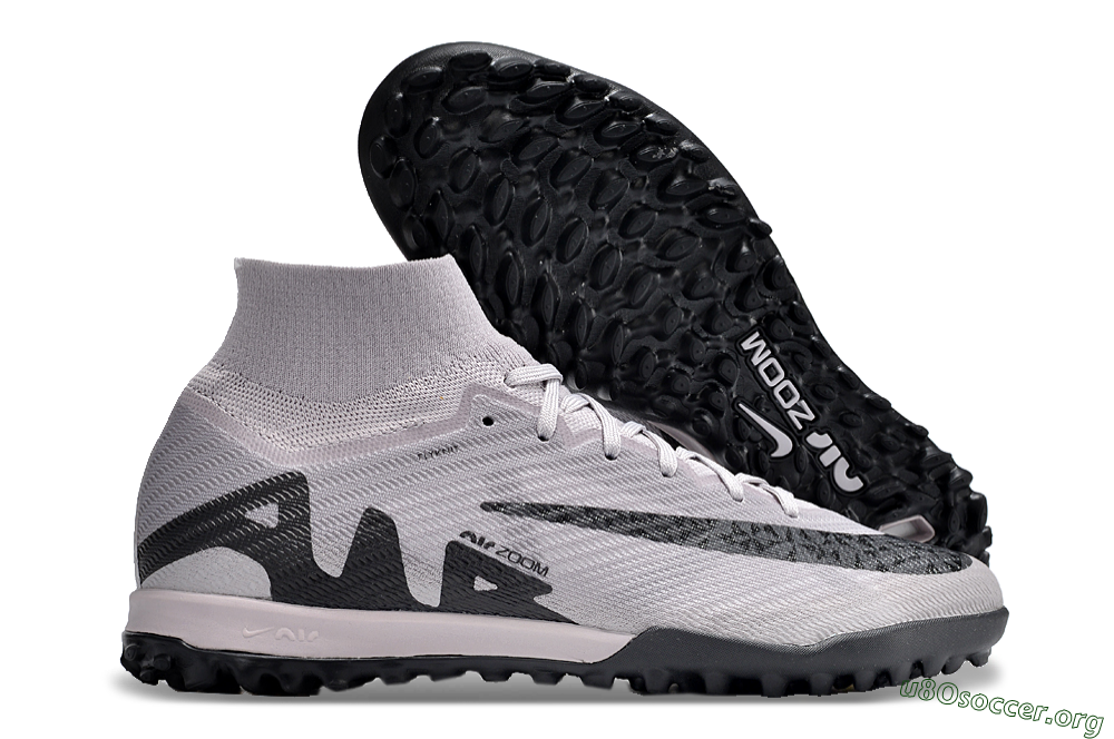 Nike Air Zoom Mercurial Superfly 9 Elite TF Football Shoes - Grey/Purple/Black 2