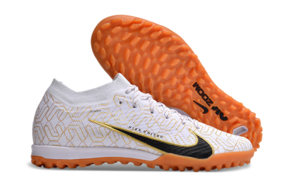 Nike Air Zoom Mercurial Vapor 15 Elite TF Football Shoes - White/Black/Gold