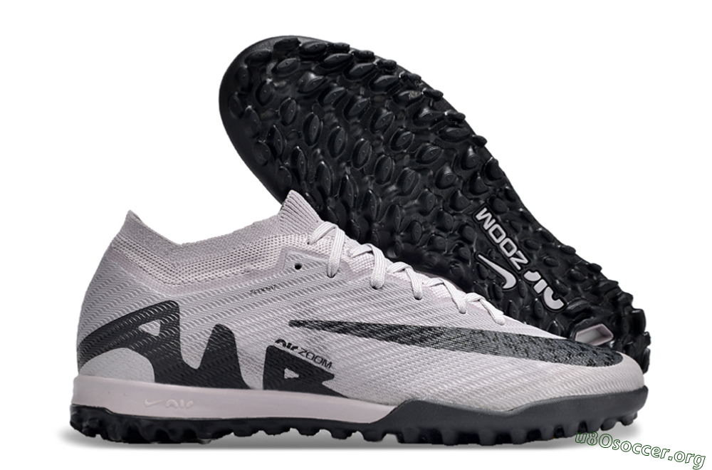 Nike Air Zoom Mercurial Vapor 15 Elite TF Football Shoes - Grey/Purple/Black 2
