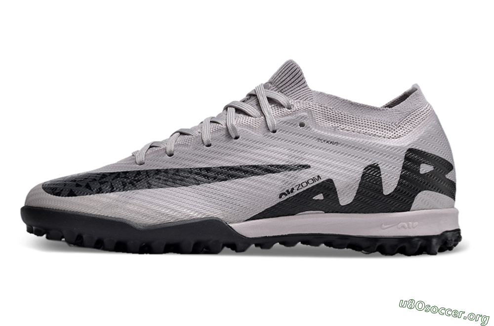 Nike Air Zoom Mercurial Vapor 15 Elite TF Football Shoes - Grey/Purple/Black 3