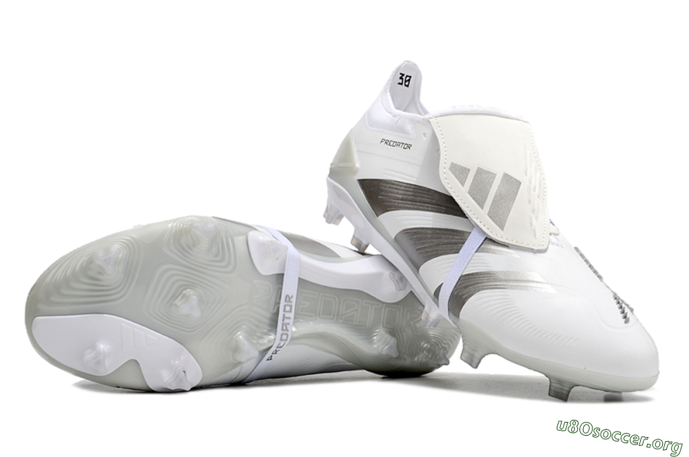 Adidas Predator Elite Foldover Tongue FG Football Boots - White/Grey 1