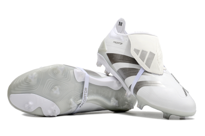 Adidas Predator Elite Foldover Tongue FG Football Boots - White/Grey