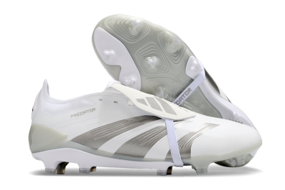 Adidas Predator Elite Foldover Tongue FG Football Boots - White/Grey