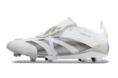 Adidas Predator Elite Foldover Tongue FG Football Boots - White/Grey