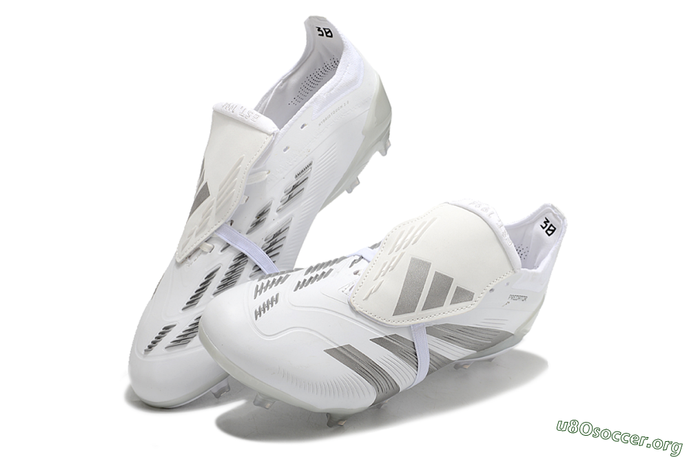 Adidas Predator Elite Foldover Tongue FG Football Boots - White/Grey 0