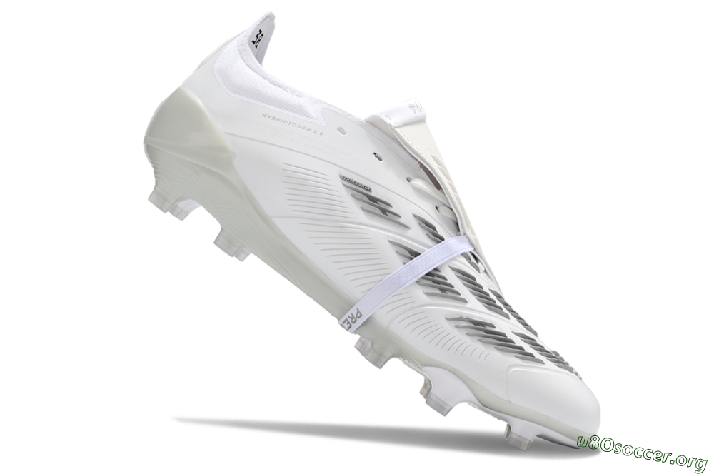 Adidas Predator Elite Foldover Tongue FG Football Boots - White/Grey 4