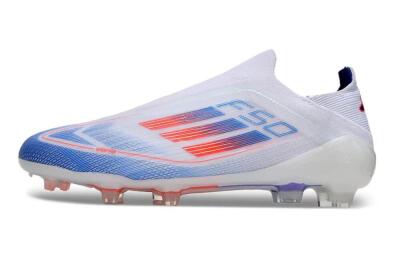 Adidas F50 Adizero FG Football Boots - White/Blue/Orange