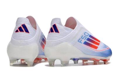 Adidas F50 Adizero FG Football Boots - White/Blue/Orange