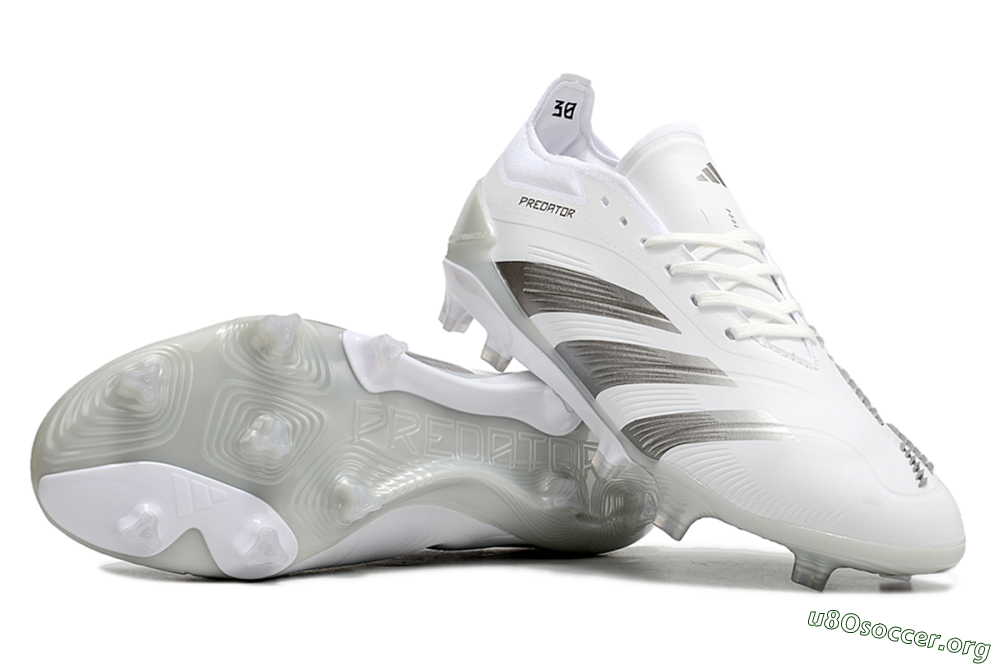 Adidas Predator Accuracy.1 FG Football Boots - White/Silver/Grey 1