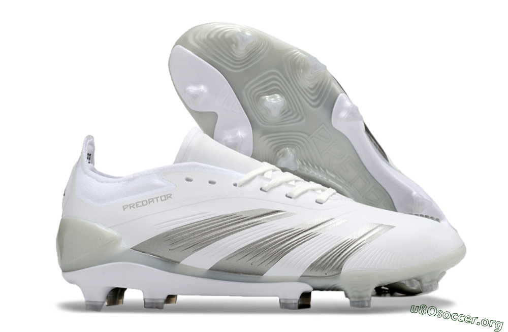 Adidas Predator Accuracy.1 FG Football Boots - White/Silver/Grey 2