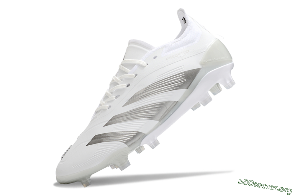 Adidas Predator Accuracy.1 FG Football Boots - White/Silver/Grey 5