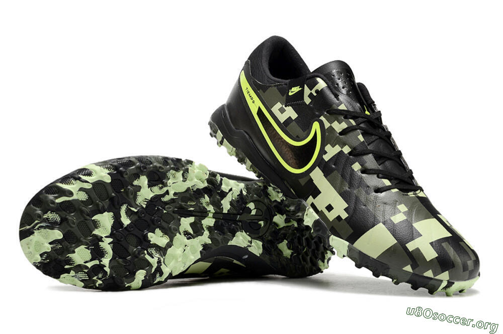 Nike Tiempo Legend 10 TF Football Shoes - Black/Yellow/Camo 1