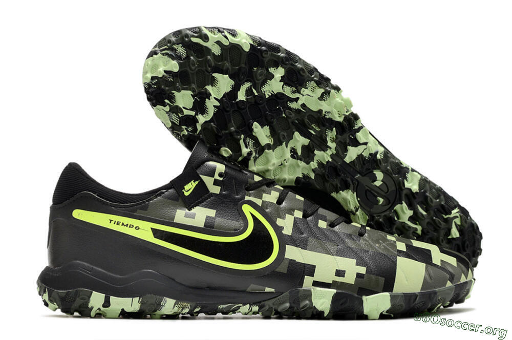 Nike Tiempo Legend 10 TF Football Shoes - Black/Yellow/Camo 2