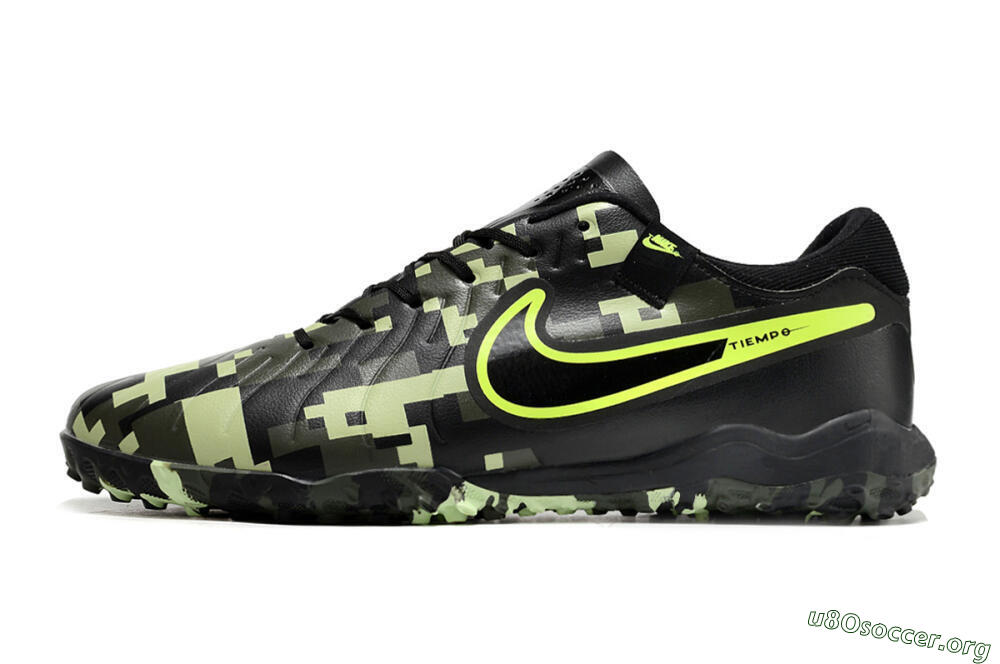 Nike Tiempo Legend 10 TF Football Shoes - Black/Yellow/Camo 3