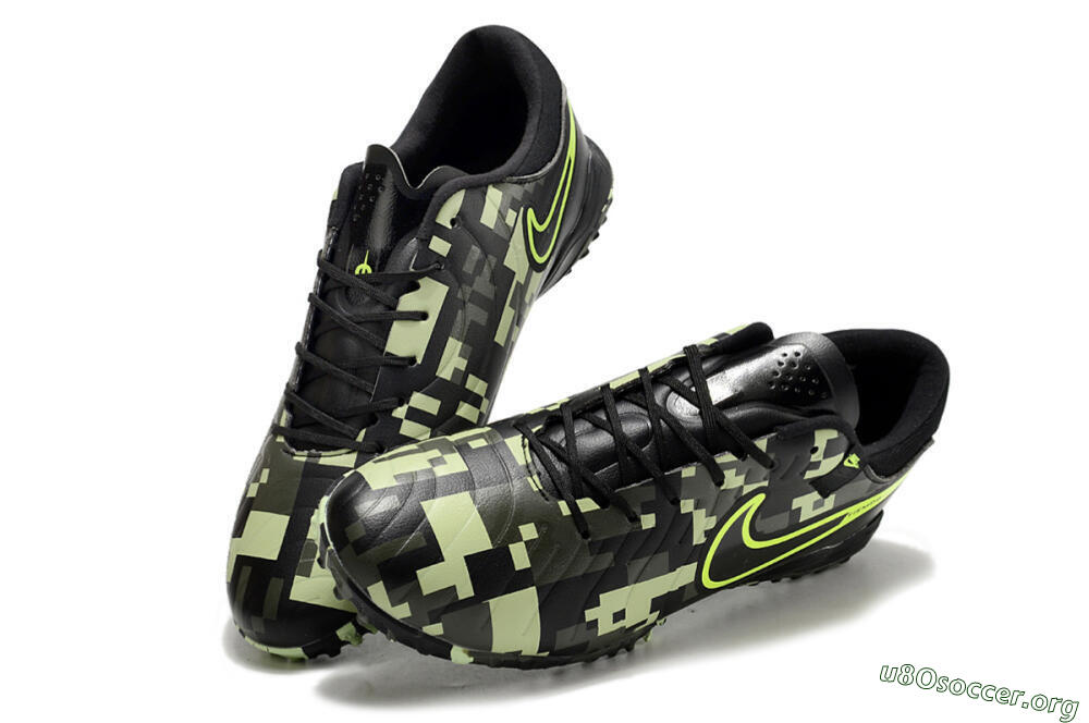 Nike Tiempo Legend 10 TF Football Shoes - Black/Yellow/Camo 0