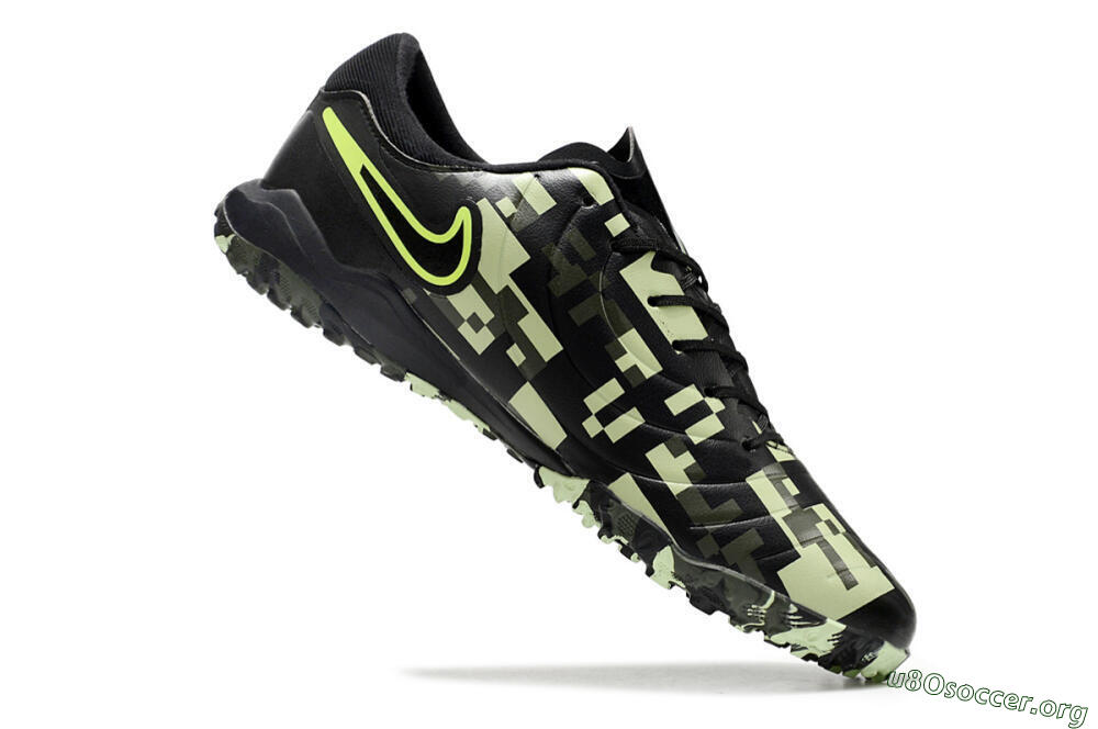 Nike Tiempo Legend 10 TF Football Shoes - Black/Yellow/Camo 4