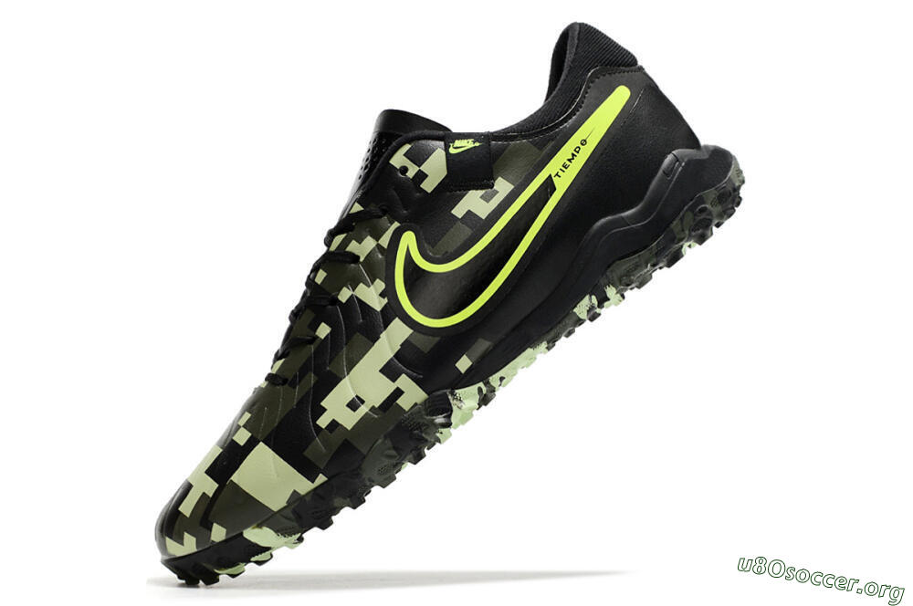 Nike Tiempo Legend 10 TF Football Shoes - Black/Yellow/Camo 5