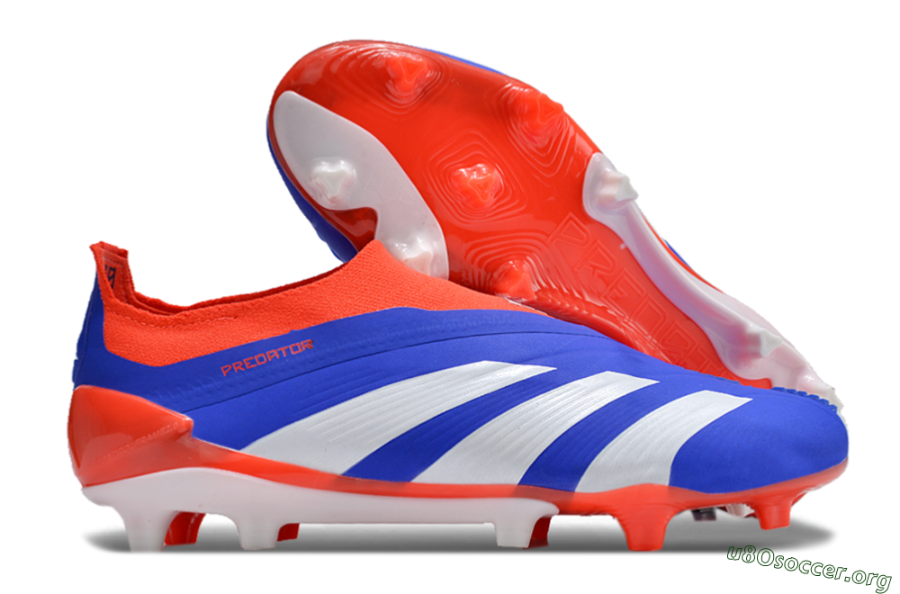 Adidas Predator Elite Laceless FG Football Boots - Blue/White/Red 2