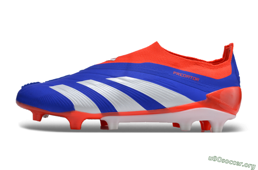 Adidas Predator Elite Laceless FG Football Boots - Blue/White/Red 3