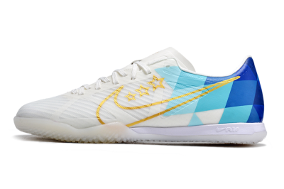Nike Air Zoom Mercurial Vapor 15 Academy IC Football Shoes - White/Gold/Jade/Blue