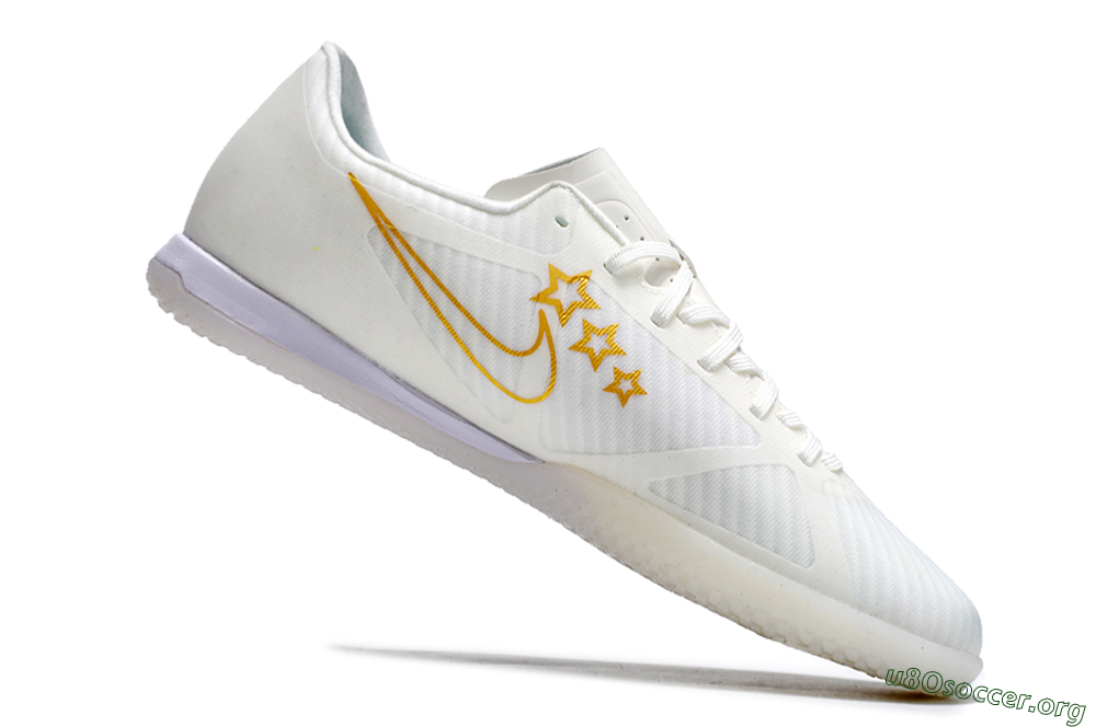 Nike Air Zoom Mercurial Vapor 15 Academy IC Football Shoes - White/Gold/Jade/Blue 4