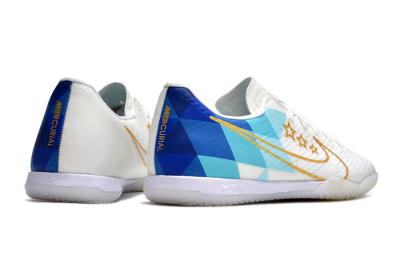 Nike Air Zoom Mercurial Vapor 15 Academy IC Football Shoes - White/Gold/Jade/Blue