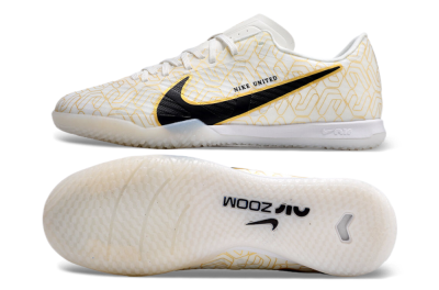 Nike Air Zoom Mercurial Vapor 15 Academy IC Football Shoes - White/Gold/Black