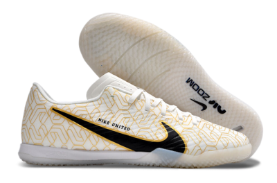 Nike Air Zoom Mercurial Vapor 15 Academy IC Football Shoes - White/Gold/Black