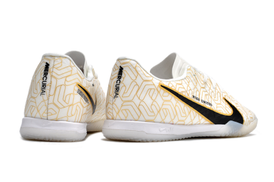 Nike Air Zoom Mercurial Vapor 15 Academy IC Football Shoes - White/Gold/Black