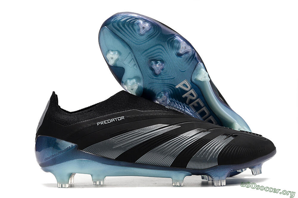 Adidas Predator 24 Elite LL FG Football Boots - Black/Silver/Jade 2