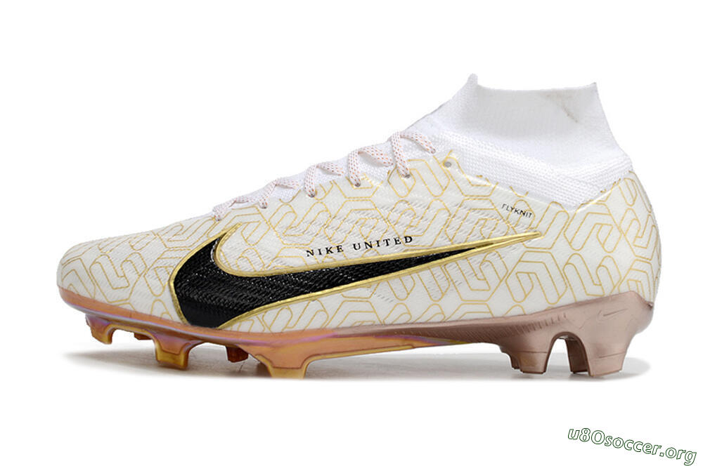 Nike Air Zoom Mercurial Superfly 9 Elite MR FG Football Boots - White/Black/Gold 3