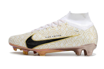 Nike Air Zoom Mercurial Superfly 9 Elite MR FG Football Boots - White/Black/Gold