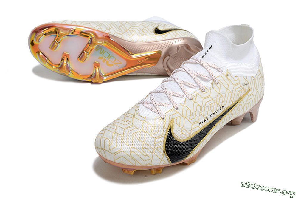 Nike Air Zoom Mercurial Superfly 9 Elite MR FG Football Boots - White/Black/Gold 0