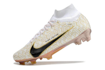 Nike Air Zoom Mercurial Superfly 9 Elite MR FG Football Boots - White/Black/Gold