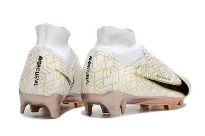 Nike Air Zoom Mercurial Superfly 9 Elite MR FG Football Boots - White/Black/Gold
