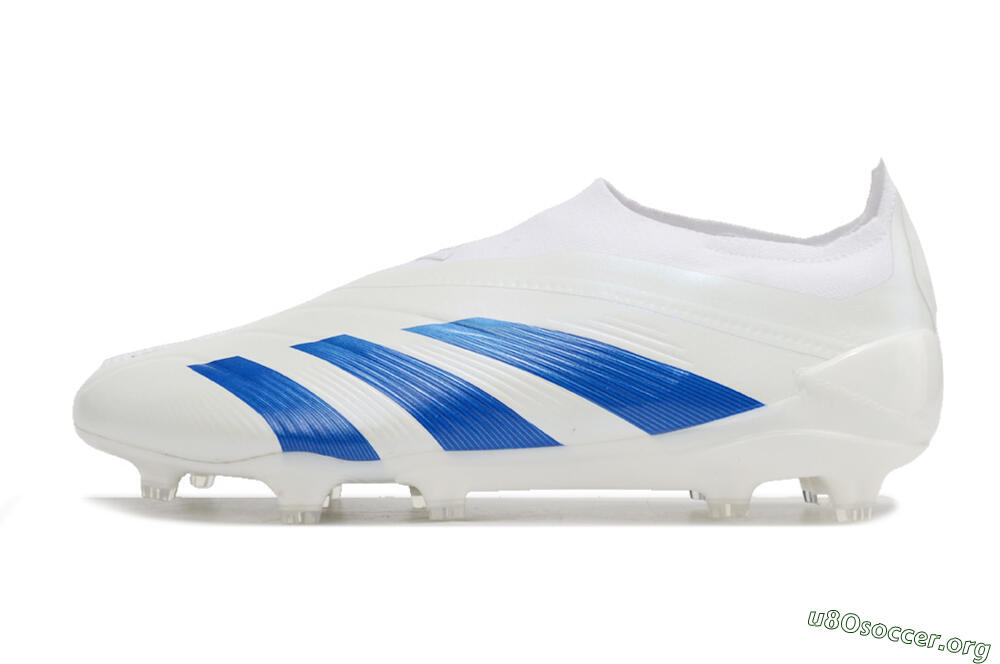 Adidas Predator Elite Laceless FG Football Boots - White/Blue 3