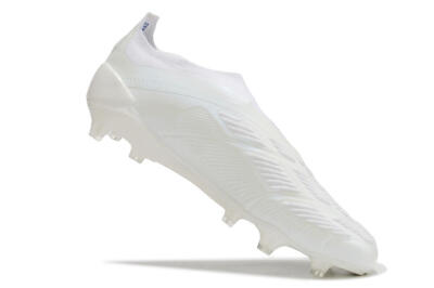 Adidas Predator Elite Laceless FG Football Boots - White/Blue