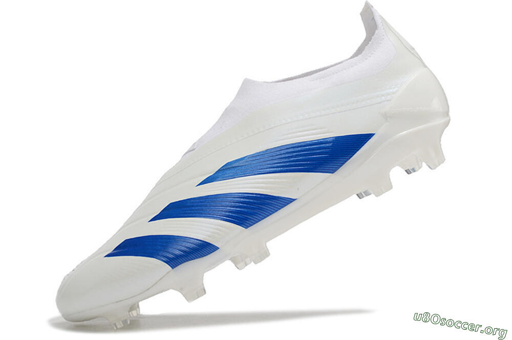 Adidas Predator Elite Laceless FG Football Boots - White/Blue 5