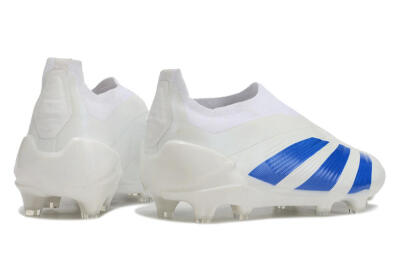 Adidas Predator Elite Laceless FG Football Boots - White/Blue